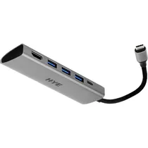 Hub Hye HYEHU53 5 En 1 USB-C 3XUSB, 1XTIPO C, 1XHDMI