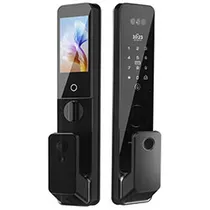 Fechadura Digital Satellite SL-86M Smart Door Lock Face Preto