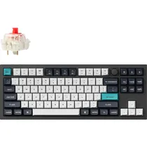 Teclado Gamer Mecânico Keychron Q3 Max RGB Sem Fio Switch Vermelho - Preto (Inglês)