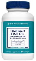 The Vitamin Shoppe Omega 3 Fish Oil 1000MG (60 Capsulas Em Gel)