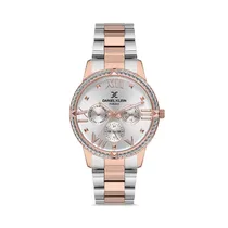Relógio Analógico Feminino Daniel Klein Exclusive DK.1.12566-2 - Rosa Ouro/Prata
