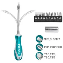 Kit Chave de Fenda Flexible Total THT250FL1206