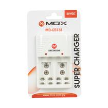 Carregador Mox MO-CB738 - AAA/AA/9V - Bivolt - Branco