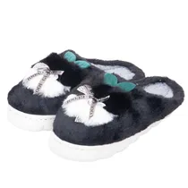 Chinelo Fofo 34 Al 38 Preto-Branco