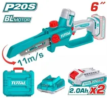 Motoserra de Poda Sem Fio 6" - Total TGSLI20662 20V (X2 Bateria)  Motoserra d...
