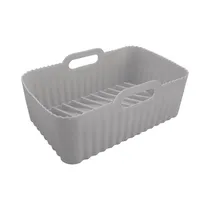 Molde Rectangular de Silicona para Air Fryer MS-6243 23 X 14 X 7 CM Gris