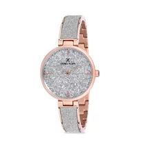 Relógio Analógico Feminino Daniel Klein Premium DK12088-4 - Rosa Ouro e Prata