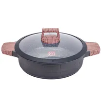 Panela Induçao Ucc Life com Revestimento de Granito com Tampa Preta 26CM