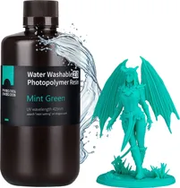 Resina Photopolymer para Impressora 3D Elegoo Water Washable 2.0 500G - Mint Geen