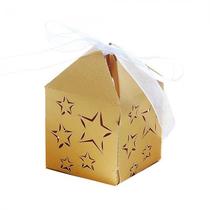 Caixas de Lembrancinhas para Festa Estrela T42 Dourado 25PCS