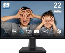 Monitor Gamer MSI 21.5" Pro MP225 Full HD 1MS/100HZ HDMI/VGA