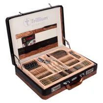Jogo de Talheres Trilium Gold 84 Peças com Maleta