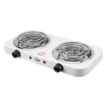 Fogão Elétrico Krab KBCE1002 - 2000W - 2 Bocas - 220V - Branco  Fogão Elétr...