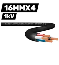 Cabo Flexível Silnax 1KV Hepr 4*16MM 100M Preto Bobina