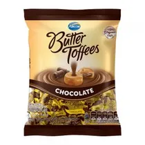 Bala Arcor Butter Toffees Recheada Chocolate Pacote 140G