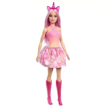 Boneca Mattel Barbie Unicórnio Saia Dos Sonhos Rosa