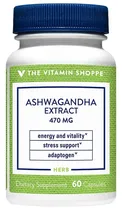The Vitamin Shoppe Ashwagandha Extract 470MG (60 Capsulas)