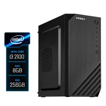 PC Montado, Intel Core i3 2100 3.10GHZ, Ram 8GB DDR3 1600MHZ, SSD 256GB 2.5", Placa Mãe H61M-G, Fonte 200W, Cooler Cpu Intel Cool Storm, Gabinete Mini Itx Preto