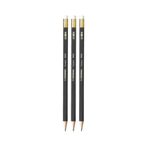 Lápiz de Grafito Con Borrador Stabilo Swano 4909 6295 Negro 3 Unidades