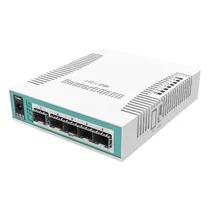 Roteador Wireless Mikrotik Routerboard Cloud Switch CRS106-1C-5S / L5 / 1,25 GBPS / 400 MHZ / 128RAM - Branco