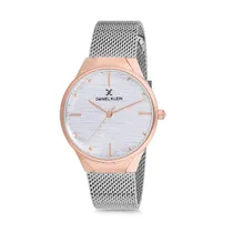 Relógio Analógico Feminino Daniel Klein Fiord DK12060-2 - Prata e Rosa Ouro