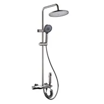 Chuveiro Inteligente SH-3318 com 2 Chuveiros de Mão / Coluna de Chuveiro Redonda - Cold/Hot Gray