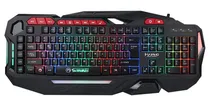 Teclado com Fio Gaming Marvo Scorpion KG760 Preto/Vermelho (Inglês)