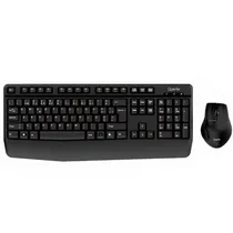 Kit Teclado + Mouse Wireless Quanta QTKTM12 2.4HZ (Portugués) - Preto