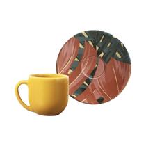 Set de Ceramica Porto Brasil Coup Sumatra 35971001 Taza de Cafe 112ML + Plato 12 CM