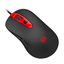 Mouse Gamer Redragon Gerberus M703 USB Até 7.200 Dpi com Iluminação Backlight - Preto / Vermelho