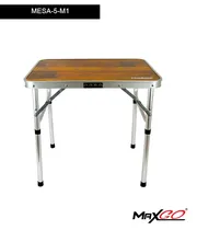 Maxgo Camping Accesorios MESA-5-M2 Plastico/Metal Plegable Marron