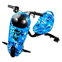 Moto Triciclo Eletrico Interbras Swift N8 / 6.5" / com Bluetooth / LED / 350W - Azul Camuflado