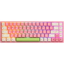 Teclado Gamer Mecânico Akko Mochi & Dango 3068B Plus RGB 65% Hot Swap Sem Fio - Rosa (Inglês)