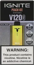 Vape Descartável Ignite V120 Pro Peach Ice 12000 Puffs Dual Mesh Gold