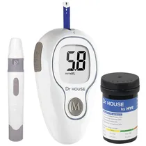 Medidor de Glicose DR House G-425-3 Kit 25AG/25TI - Branco