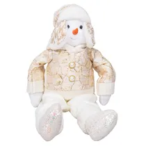Boneco de Neve 33-55CM - Dourado e Branco