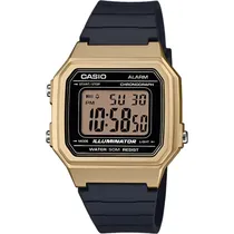 Relógio Casio W-217HM-9AVDF Digital Unissex - Preto/Dourado