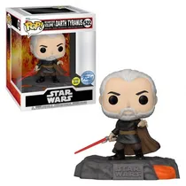 Funko Pop Star Wars *Deluxe* Red Saber Darth Tyranus *Ex* 522