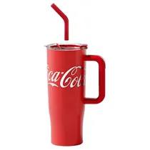 Copo Térmico Coca Cola com Canudo Vermelho 1,2 L