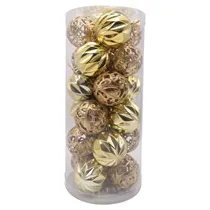 Enfeite de Natal Bolas de Natal L8-481 6CM 24 Peças