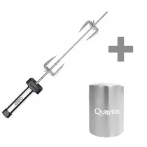 Espeto Giratório Quanta QTEGE102 para Até 6 KG A Pilha + Abridor de Garrafas QTAGM01