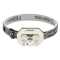 Lanterna LED para Cabeça Headlight SH-S21 SP65167 Multi Light / Recarregavel / com Sensor - Cinza Claro/Preto