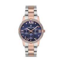 Relógio Analógico Feminino Daniel Klein Exclusive DK.1.12566-6 - Rosa Ouro/Prata