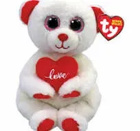 TY Peluches TY Beanie Bellies Desi Oso Blanco C Corazón Regular Detalles En El Producto 3+ Multicolor