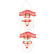 Enfeite Pendente Natal Papai Noel 20X48CM