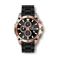 Relógio Analógico Masculino Daniel Klein Exclusive DK.1.12302-3 - Preto e Rosa Ouro