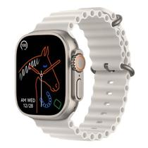 Relogio Inteligente Smartwatch Blulory Glifo 9 Ultra 49MM com Bluetooth + Pulseiras Extras - Gray/Verde