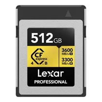 Memoria Cfexpress 4.0 Lexar Professional Gold Tipo B 3600-3300 MB/s 512 GB (LCXEXP4512G-Rneng)