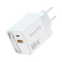 Carregador Smartfy CAR01 - 65W - USB-C/USB - com Cabo USB-C - Branco