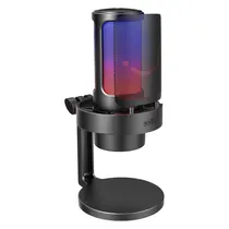 Microfone Condensador Fifine Ampligame A8 RGB 20KHZ - Preto
